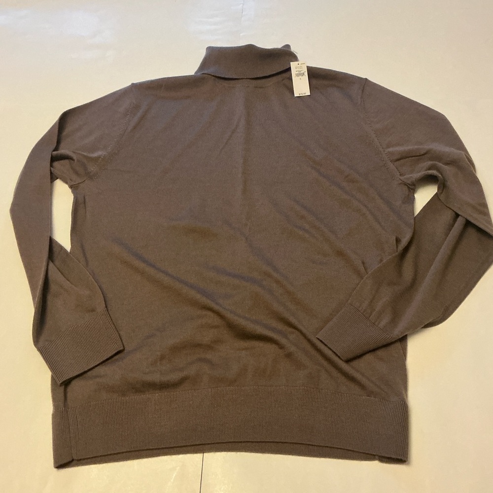 NWT Gap 100% Merino Turtleneck Sweater Brown Taupe Size Large